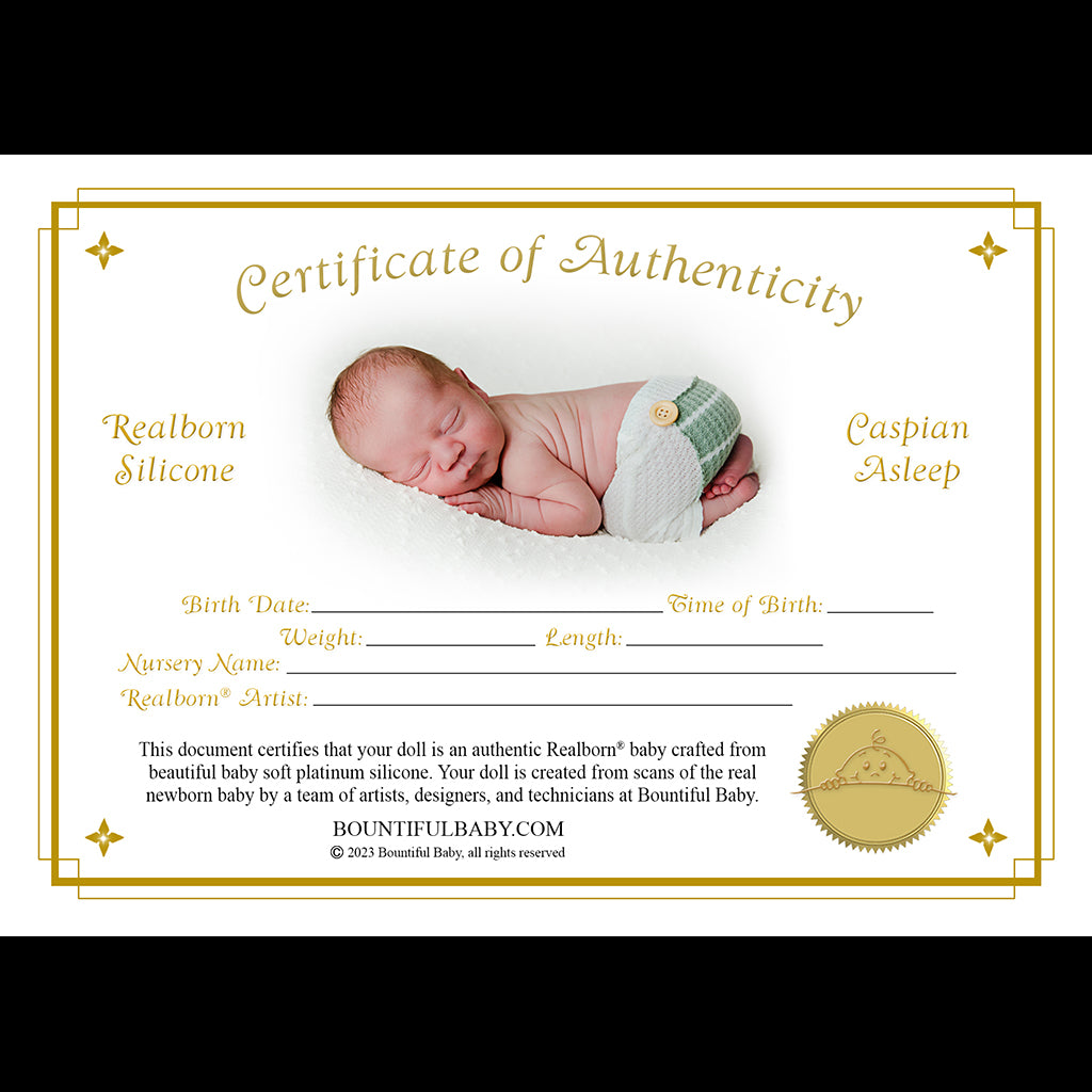 Realborn® SILICONE Caspian Sleeping (19" Reborn Doll Kit)