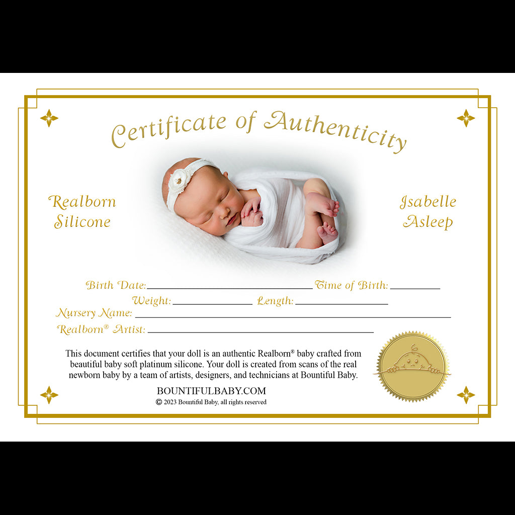 Realborn® SILICONE Isabelle Sleeping (19" Reborn Doll Kit)