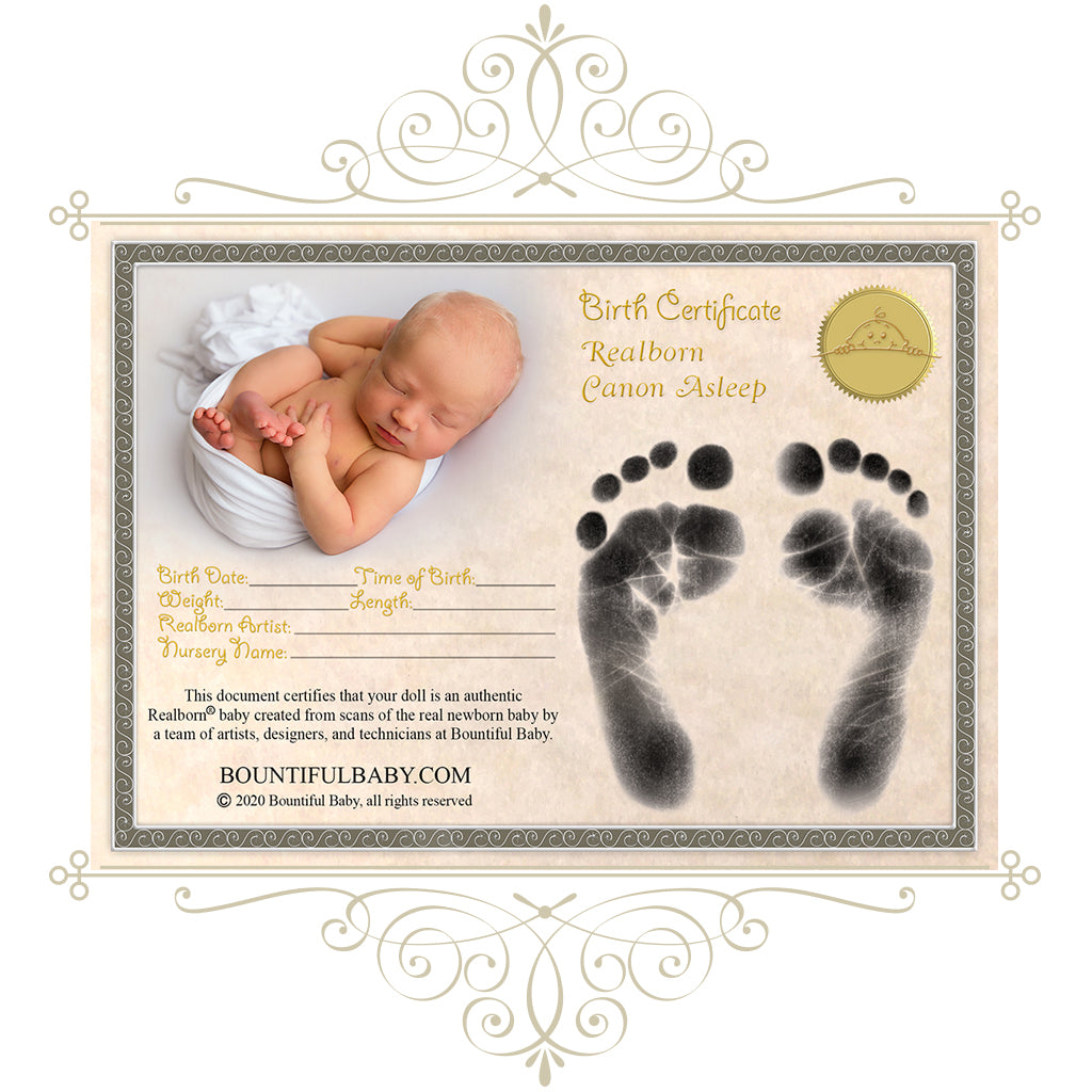 Realborn® Canon Sleeping (20" Reborn Doll Kit)