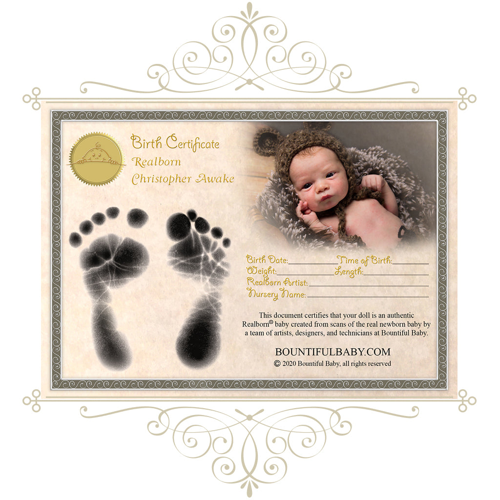 Realborn® Christopher Awake (18.5" Reborn Doll Kit)