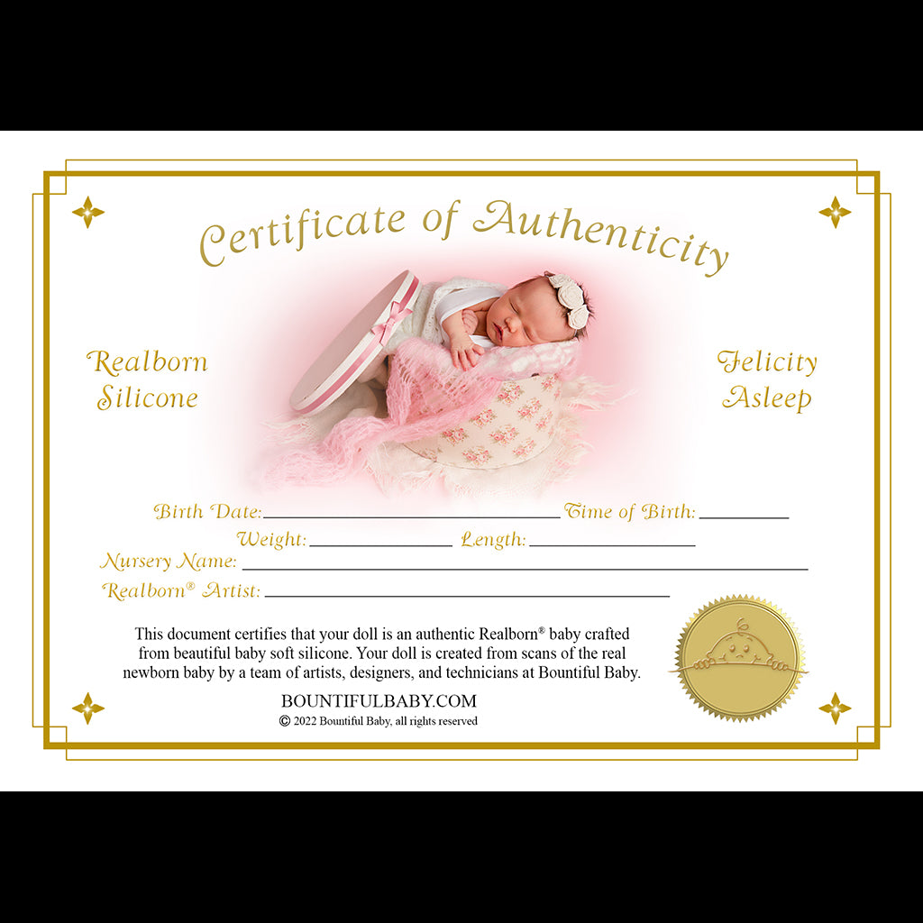 Realborn® SILICONE Felicity Sleeping (18.75" Reborn Doll Kit)