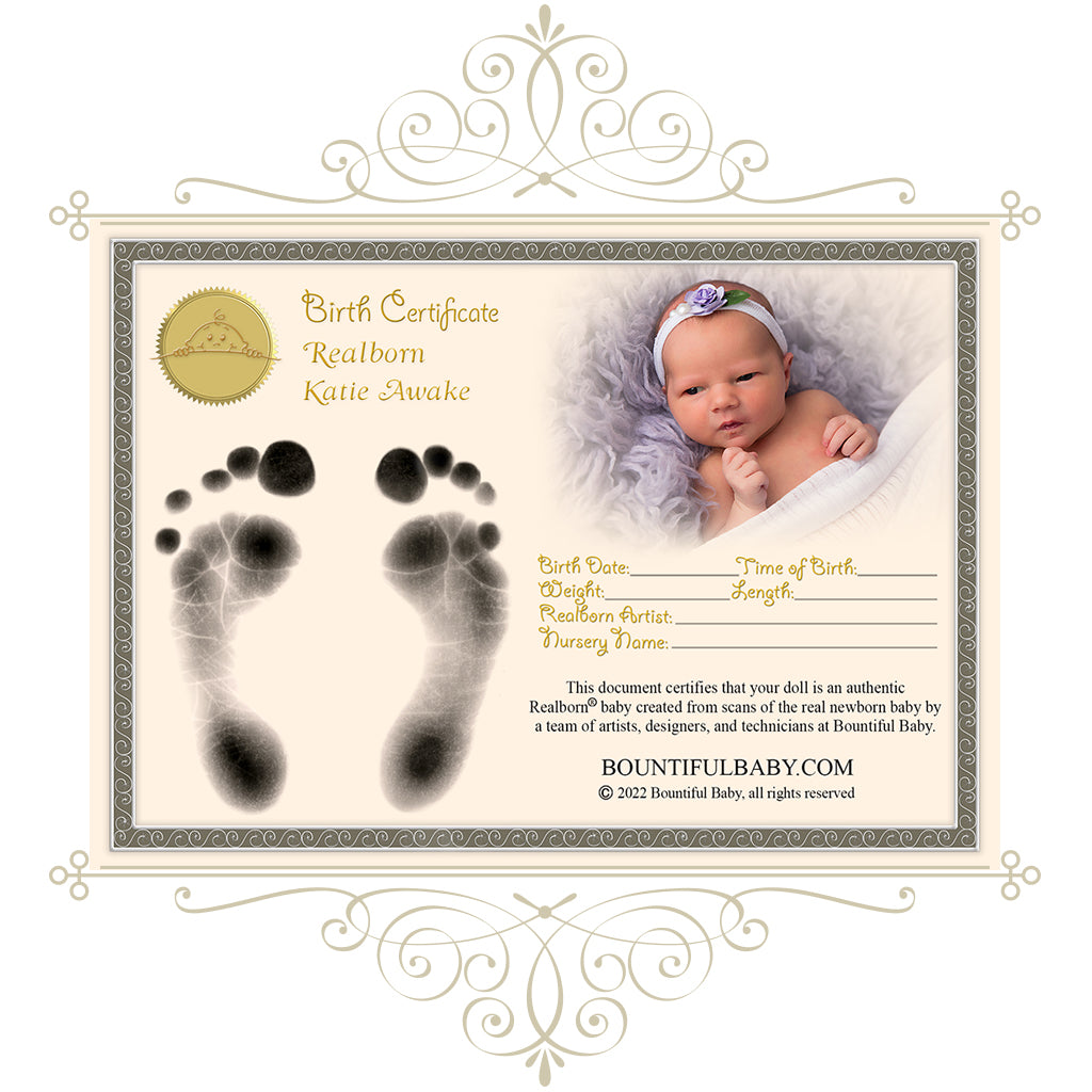 Realborn® Katie Awake (18" Reborn Doll Kit)