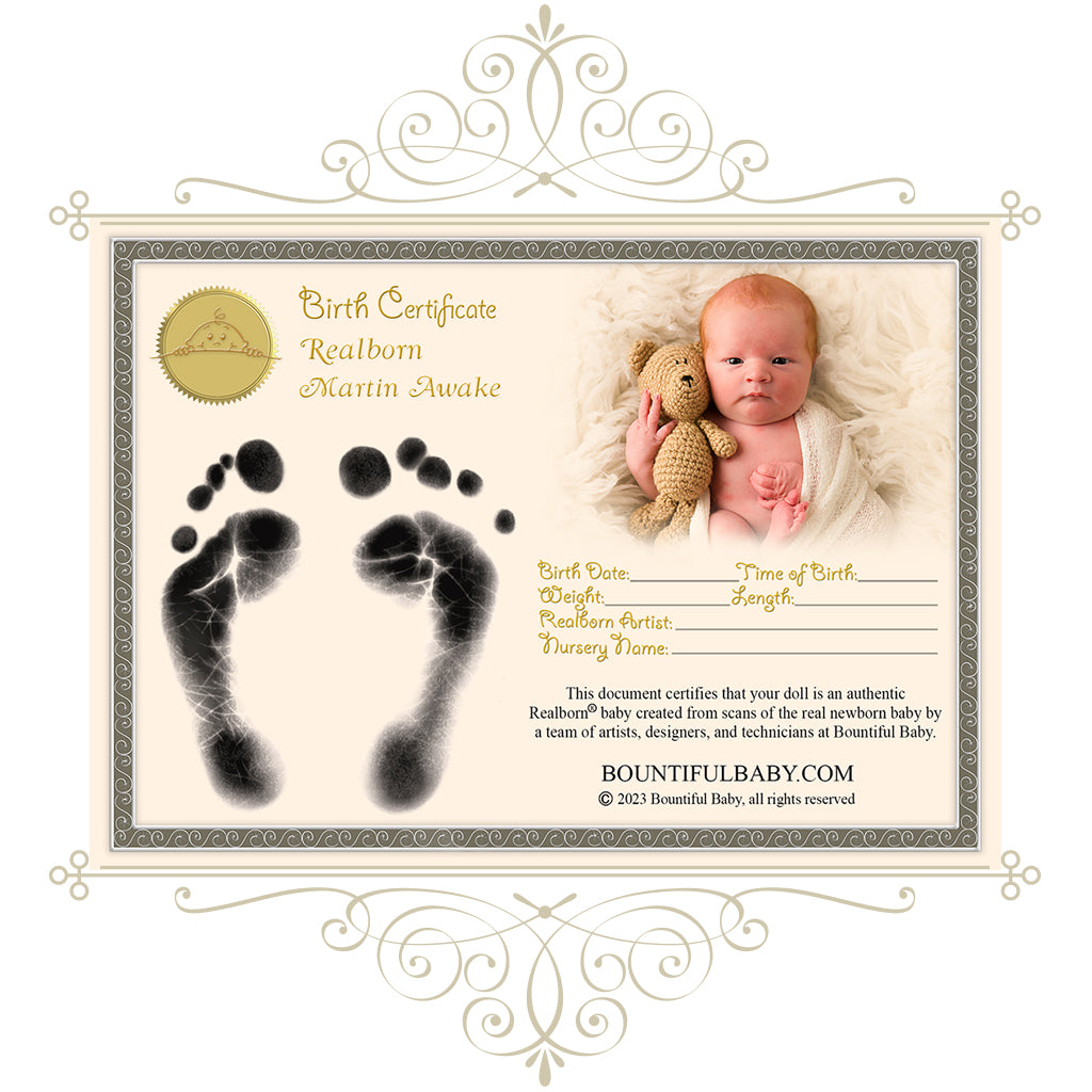 Realborn® Martin Awake (18.5" Reborn Doll Kit)