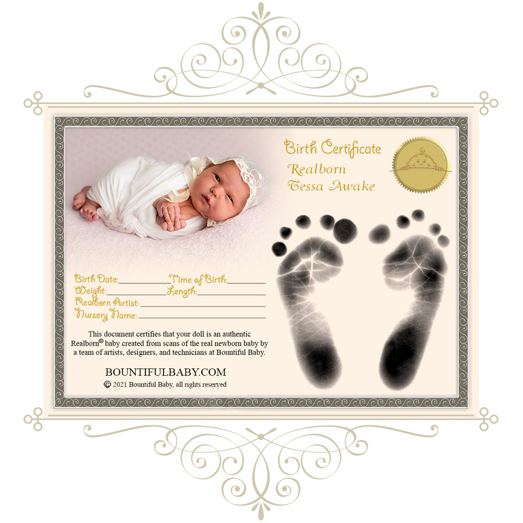 Realborn® Tessa Awake (19.5" Reborn Doll Kit)