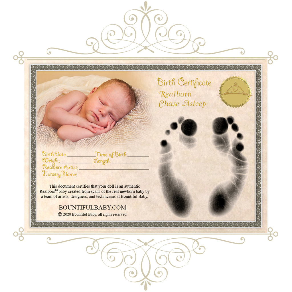 Realborn® Chase Sleeping (19" Reborn Doll Kit)