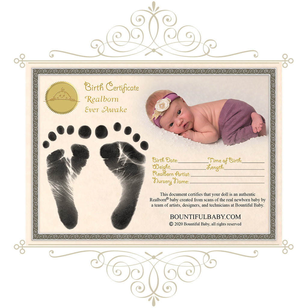 Realborn® Ever Awake (17.5 Reborn Doll Kit) - Bountiful Baby (DP Creations  LLC)