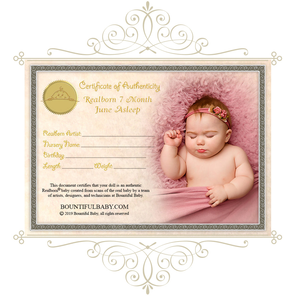 Realborn® 7 Month June Sleeping (25" Reborn Doll Kit)