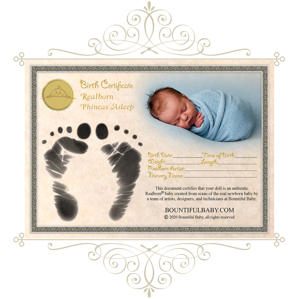 Realborn® Phineas Sleeping (18" Reborn Doll Kit)