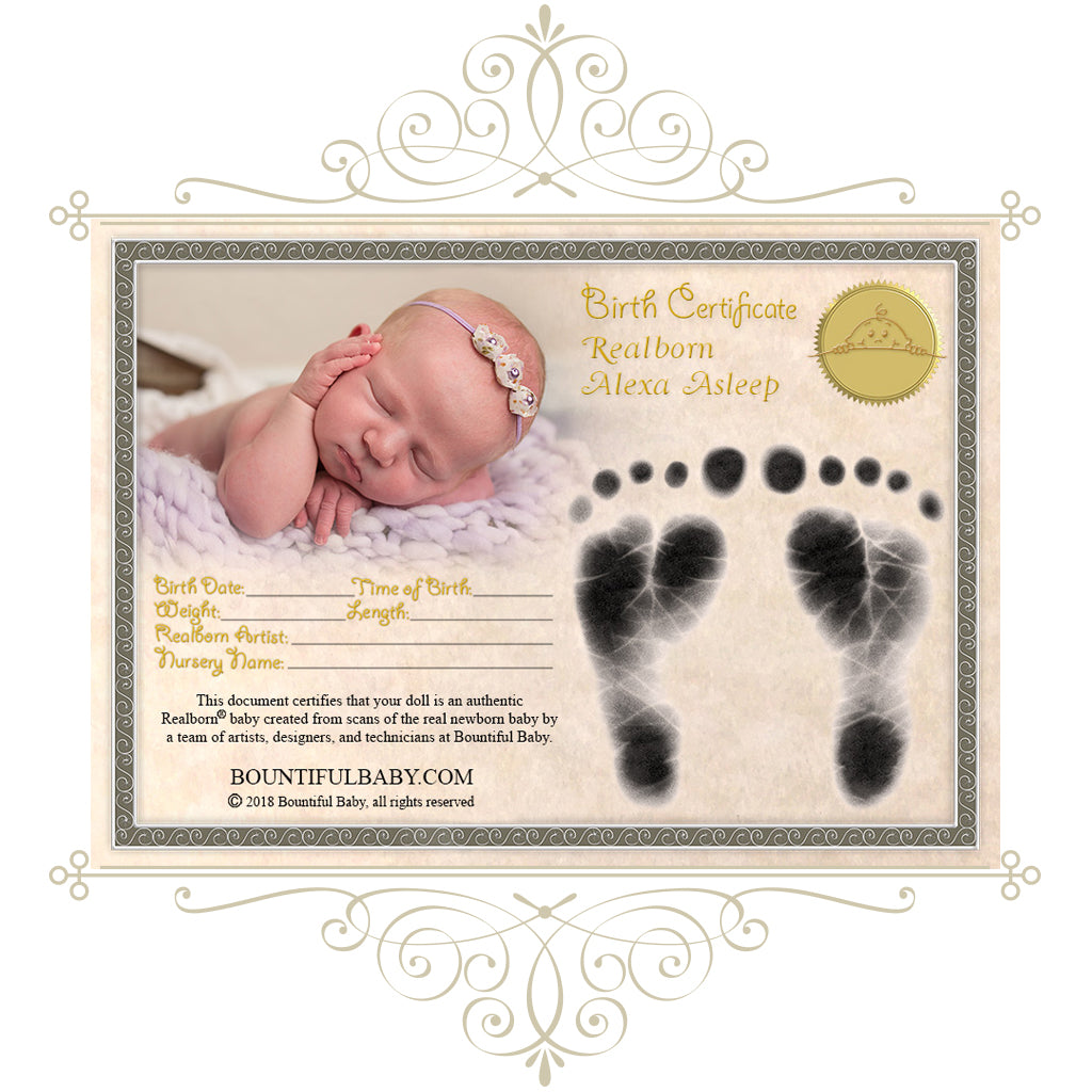 Realborn® Alexa Sleeping (19" Reborn Doll Kit)