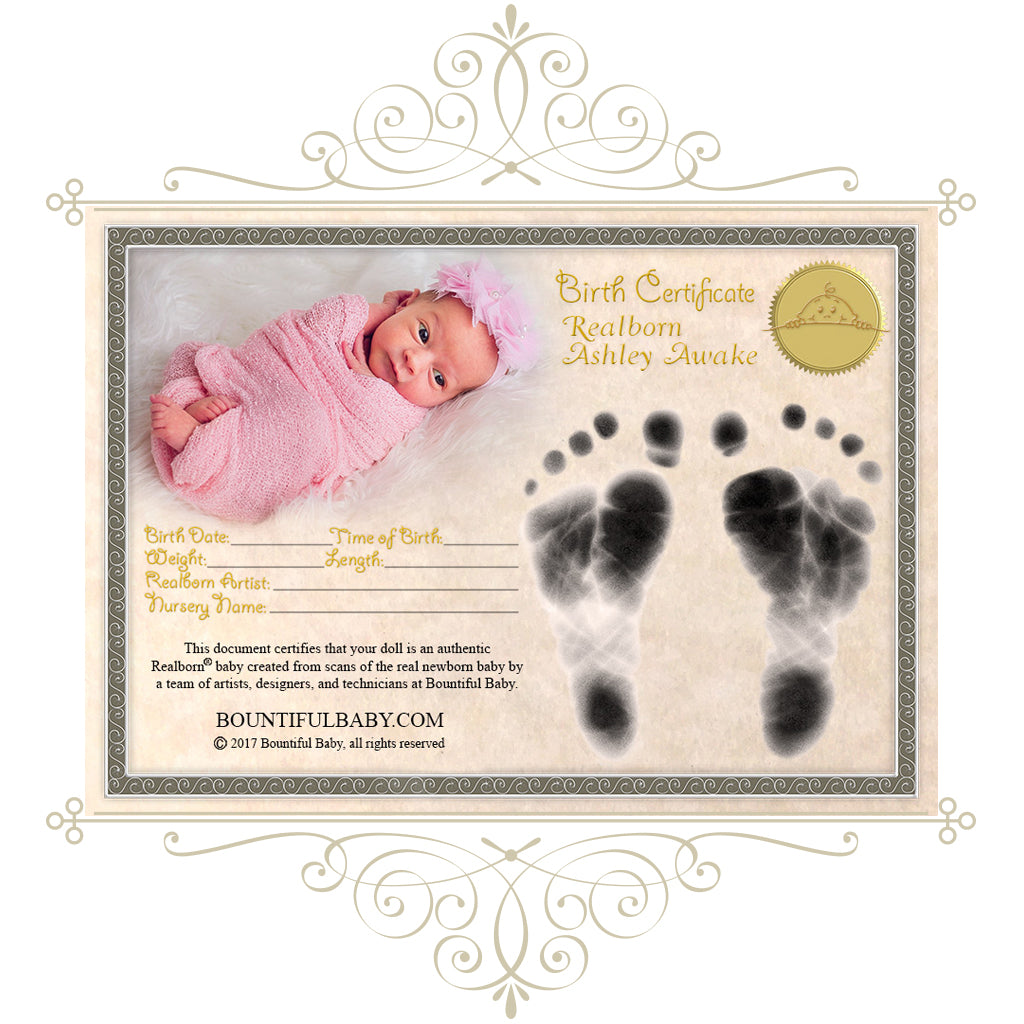 Realborn® Ashley™ Awake (17" Reborn Doll Kit)