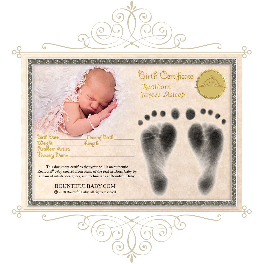 Realborn® Jaycee Sleeping (18" Reborn Doll Kit)