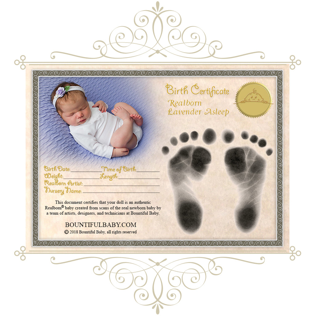 Realborn® Lavender Sleeping (19" Reborn Doll Kit)