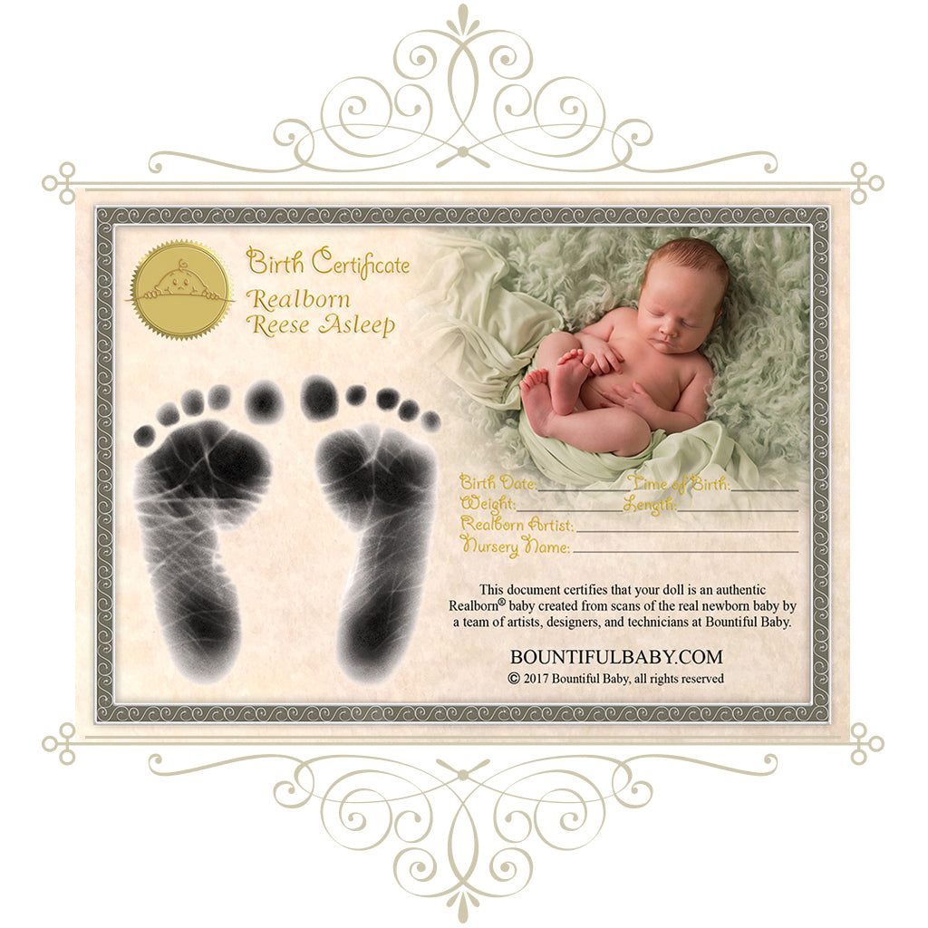 Realborn® Reese Sleeping (20" Reborn Doll Kit)