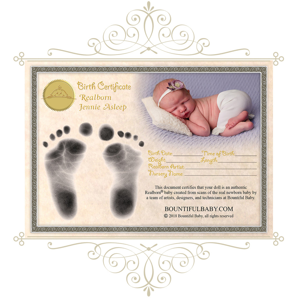 Realborn® Jennie Sleeping (19" Reborn Doll Kit)