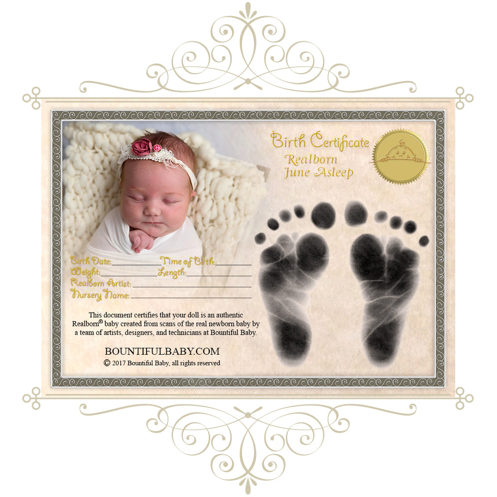 Realborn® June Sleeping (19" Reborn Doll Kit)