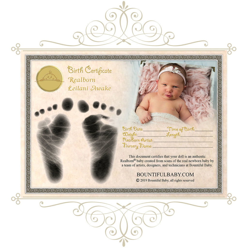 Realborn® Leilani Awake (18" Reborn Doll Kit)