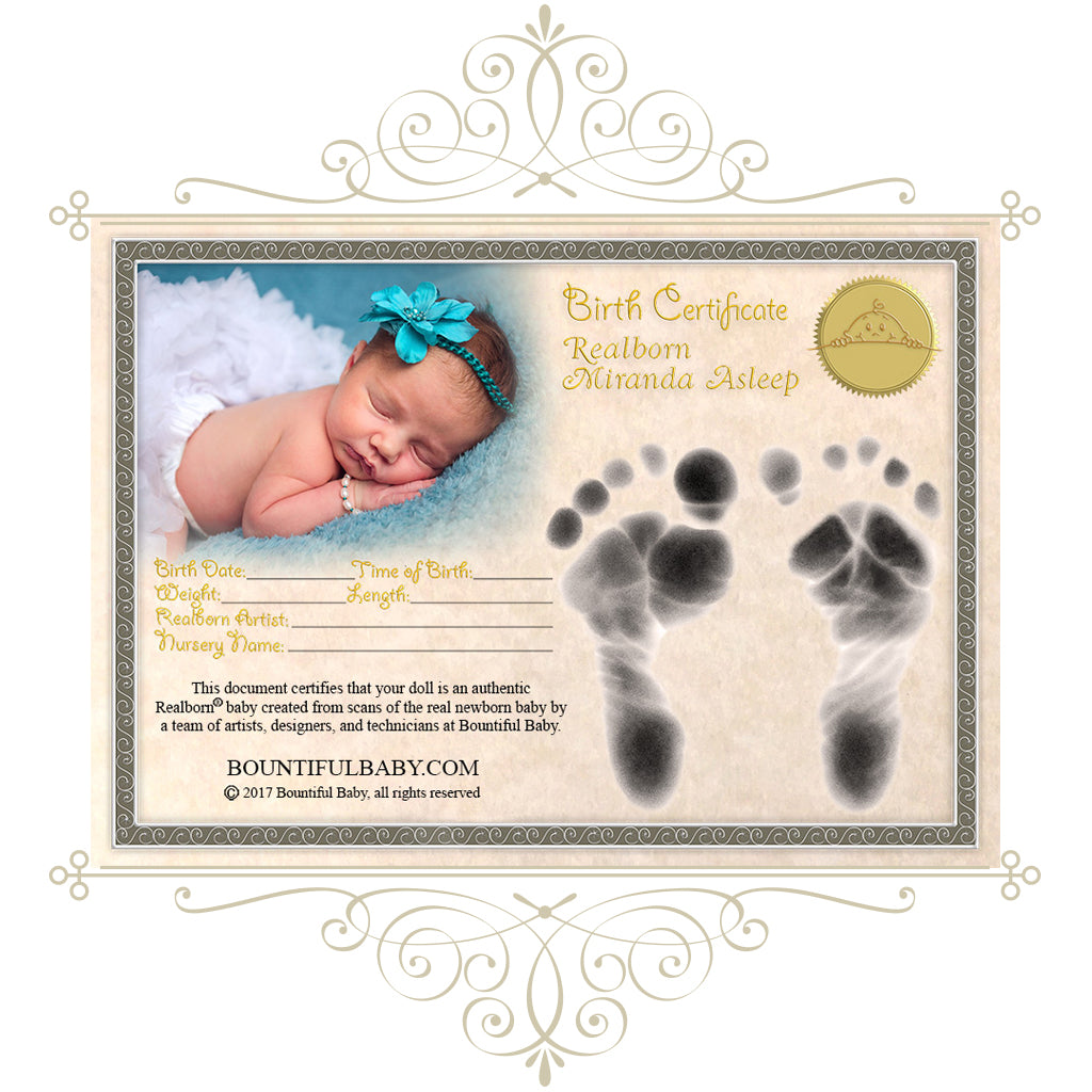 Realborn® Miranda Sleeping (19" Reborn Doll Kit)