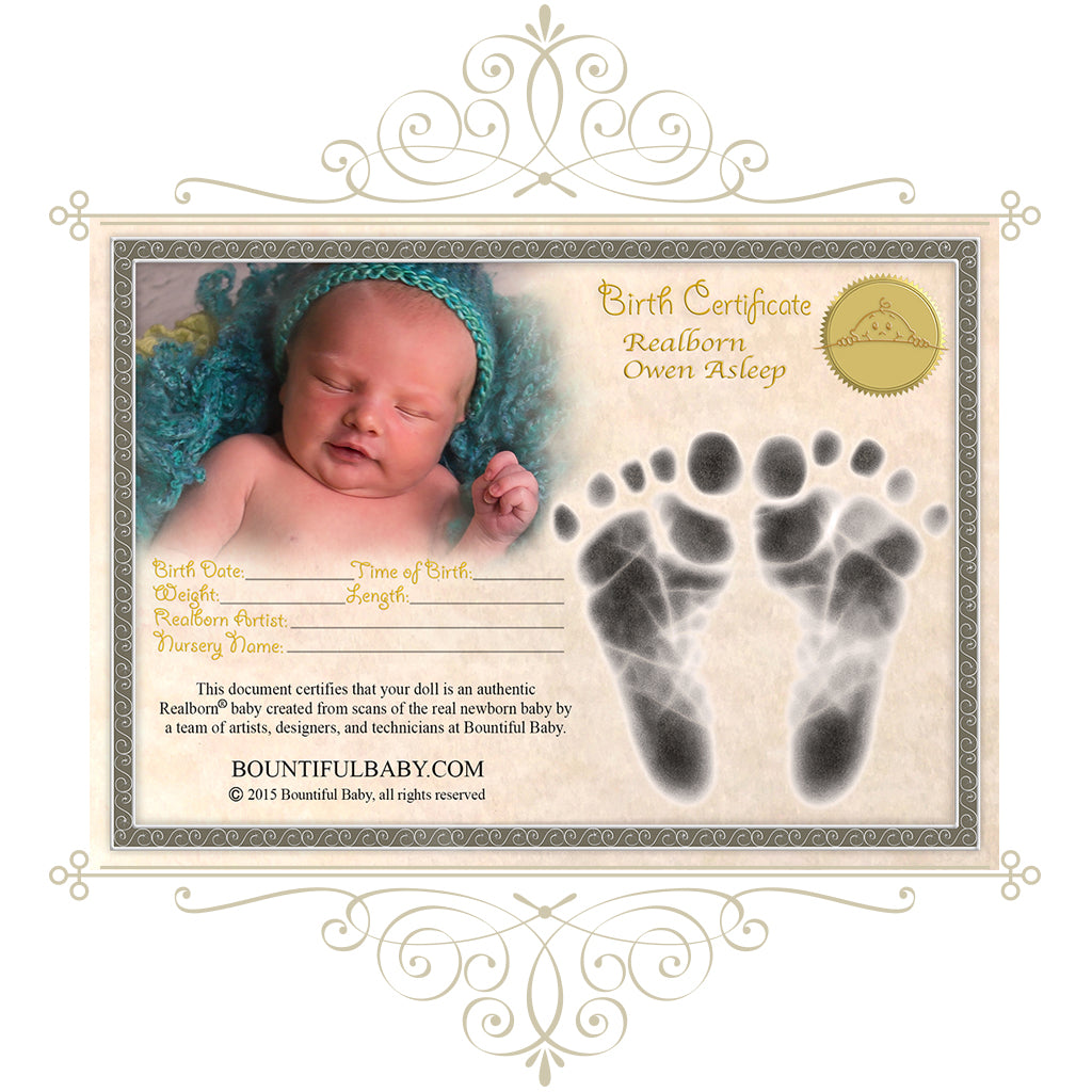 Realborn® Owen Sleeping (19.5" Reborn Doll Kit)