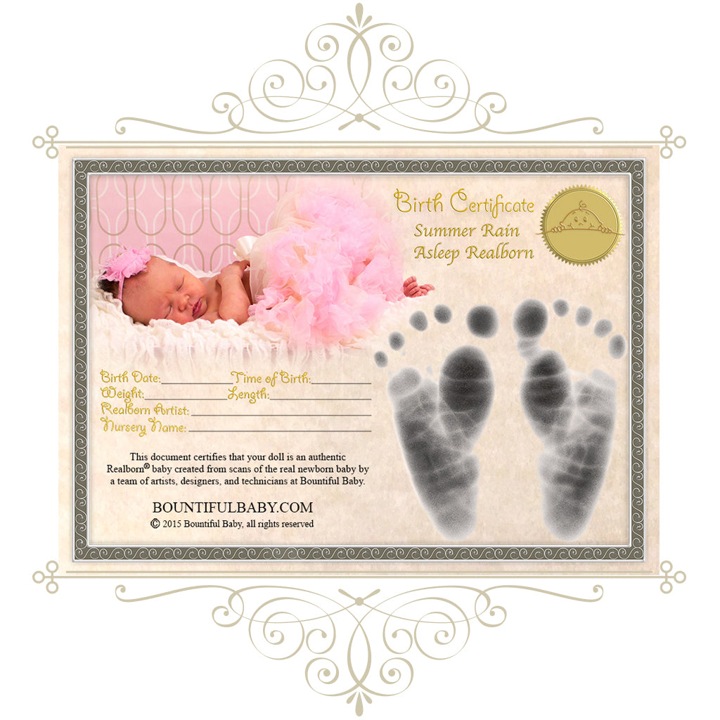 Realborn® Summer Rain Sleeping (18.5" Reborn Doll Kit)