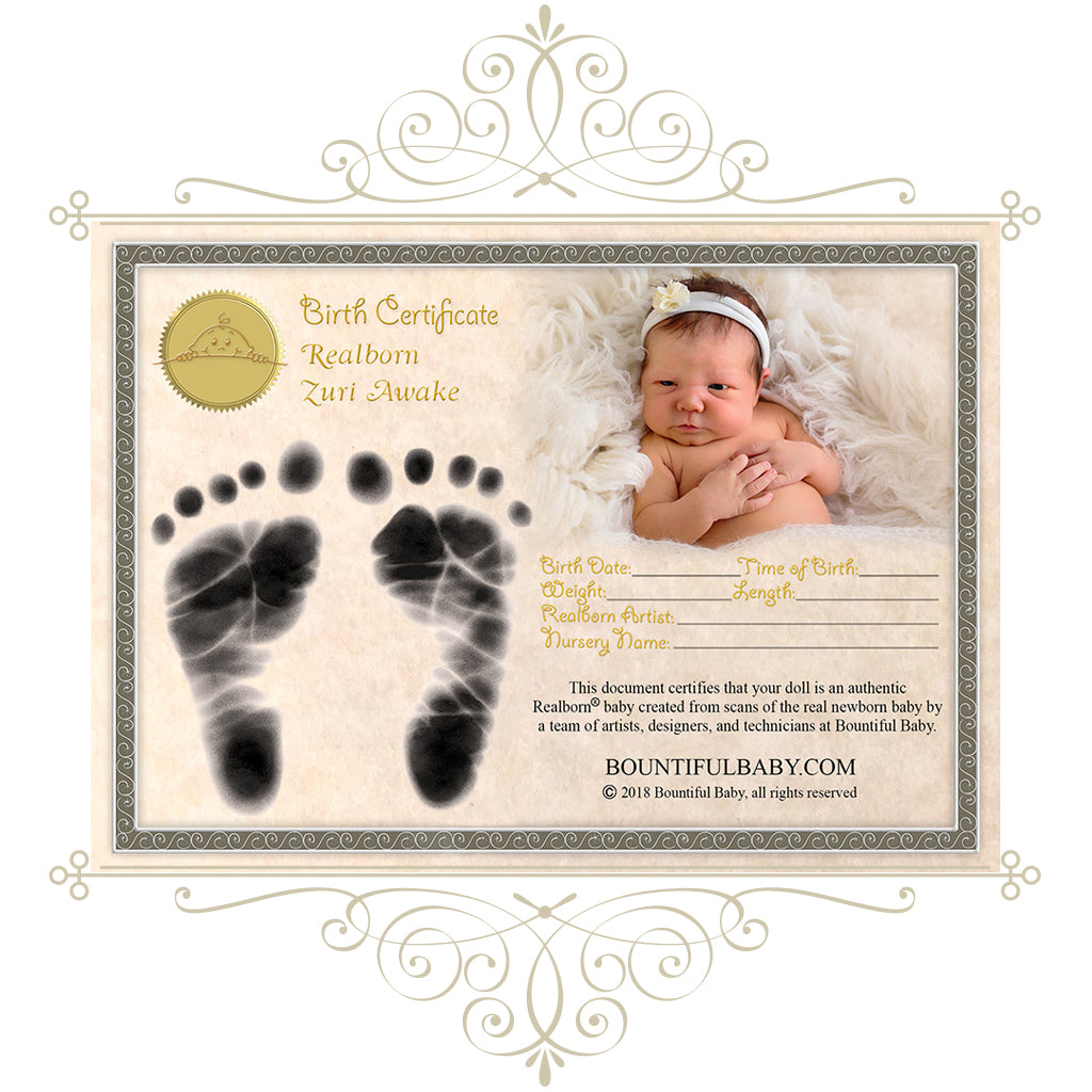 Realborn® Zuri Awake (18" Reborn Doll Kit)