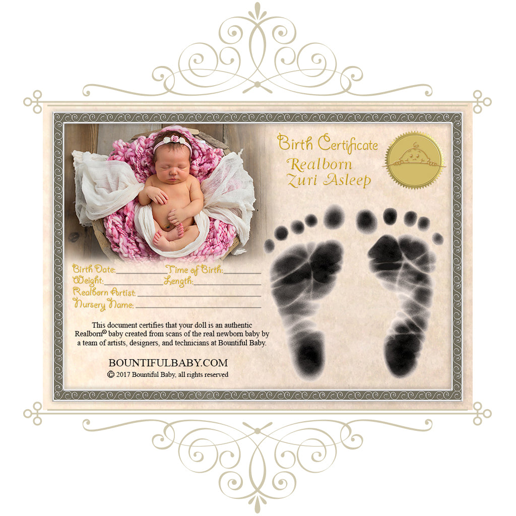 Realborn® Zuri Sleeping (18" Reborn Doll Kit)